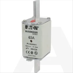 PV-63ANH1 | High speed photovoltaic/semiconductor fuse, size 1, 1000V DC, 63A