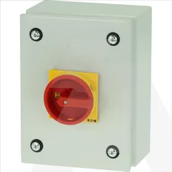 P1-40/SE1/SVB/HI11 | Main switch, 3-pole+1no+1nc, 40A, in sheet-steel enclosure, IP65