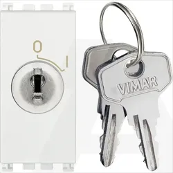 19083.B | 2P 16AX 1-way switch +key white