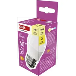 ZQ6E41 LED žarulja Classic Mini Globe / E27 / 65 W (60 W) / 806 lm / Topla bijela