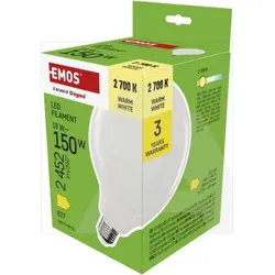 ZF2D82 LED žarulja Filament G125 / E27 / 18 W (150 W) / 2452 lm / Toplo bijela