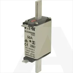 50NHG01BI | NH fuse gG/gL 500V 50A 01 dual indication, insulated gripping lugs