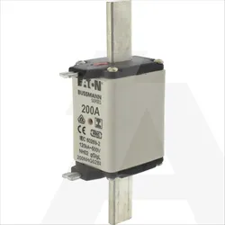 200NHG02BI | NH fuse gG/gL 500V 200A 02 dual indication, insulated gripping lugs