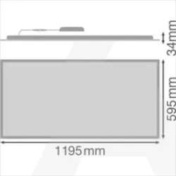 Svjetiljka PANEL VALUE 1200x600 TPB 65 W 4000 K WT