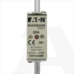 80NHG000B | NH fuse gG/gL 500V 80A 000 dual indication