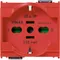 16210.R | 2P+E 16A universal outlet red