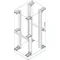 EB8001 | 2 INTERM. BRACKETS RACK FIX CENT. L 80