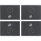 16841.2 | Four half-buttons 1M I/O symbols gr