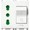 14273 | 2P+E 16A P17/11 outlet +C16 CB white