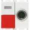 14502 | Call push button+7P DIN outlet white