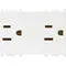 14246 | Two 2P+E 15A 127V USA outlets white