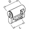 4TBP832031C0100 | PROFILE HALF CYLINDER LOCK 1242-E