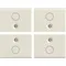 16841.0.B | Four half-buttons 1M O symbol whi