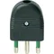 01026 | 2P+E 16A axial plug black