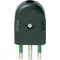 01021 | 2P+E 10A axial plug black