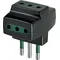 00320 | S11 multi-adaptor +3P11 outlets black