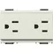 16246.B | Two 2P+E 15A 127V USA outlets white