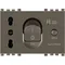 19283.M | 2P+E 16A P17/11 outlet+C16 RCBO Met