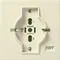 06416 | 2P+E 16A universal outlet ivory